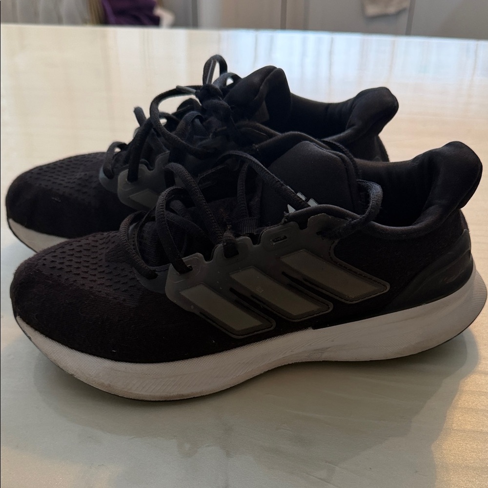 Adidas Black and White Athletic Sneakers